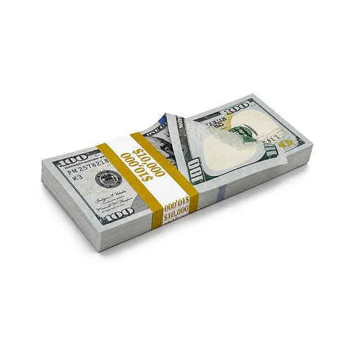 $10K Full Print $100 bills stack