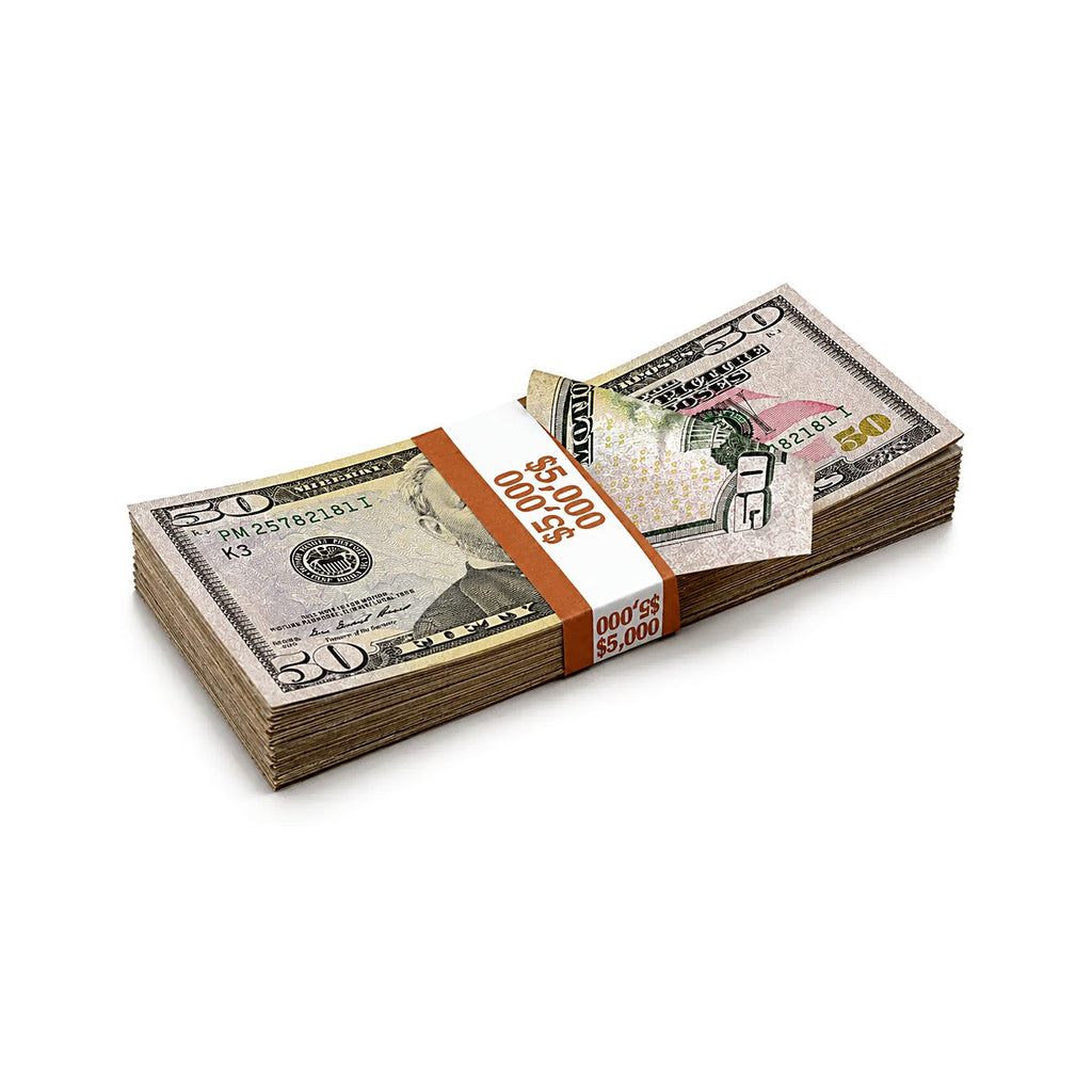 $5K Full Print $50 bills stack